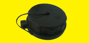 4″ Lockable Cap with Rubber Lanyard