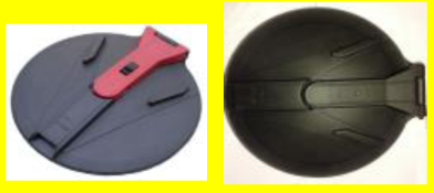 18″ / 450mm Hinged Lockable Arm Lid (with Black or Red Arm)